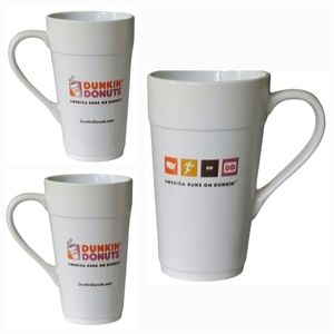 3 New Dunkin Donuts White Classic 16 Oz. Mugs.